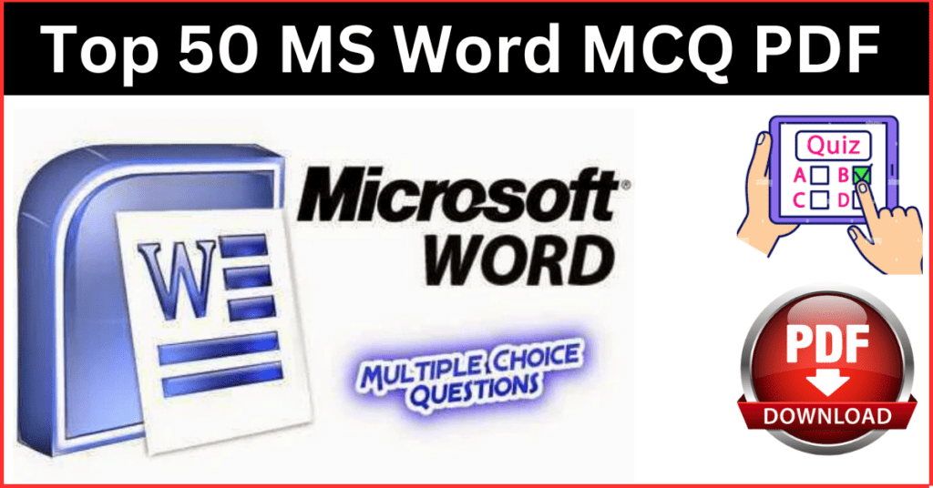 ms word mcq questions and answers pdf