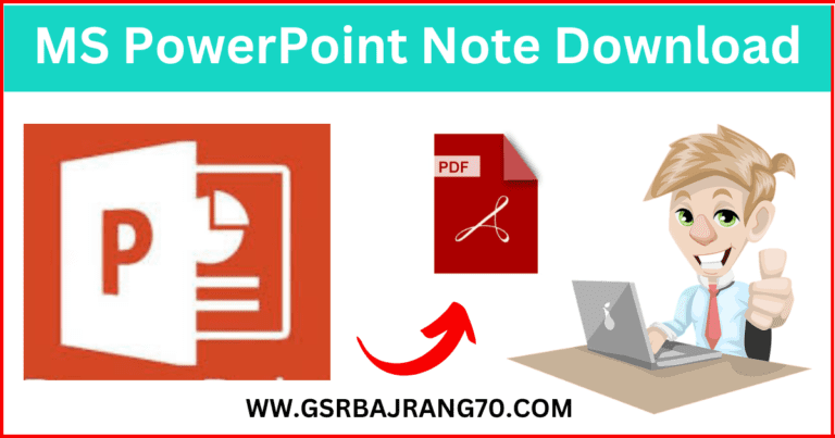 MS PowerPoint In Hindi Notes